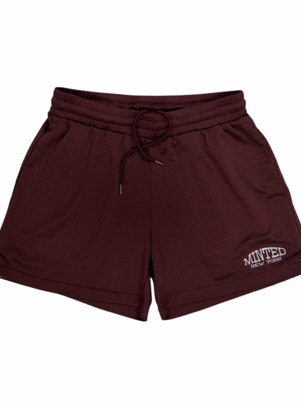 Minted New York Shorts Mens Medium Red 5 Inch Mesh Running Athletic Gym Workout